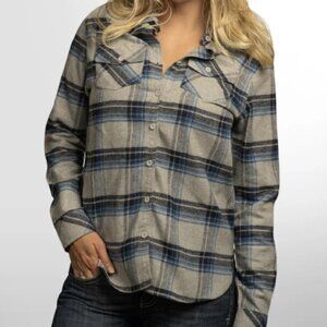 Burnside Ladies' Plaid Boyfriend Flannel Shirt